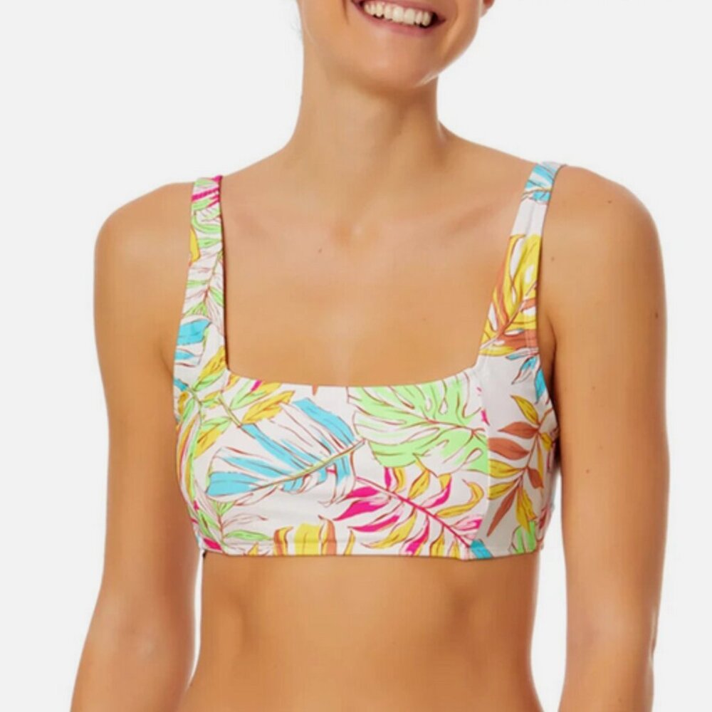 No Boundaries Junior's Tricot Print Bikini Top Multicolor Size XL(15-17)